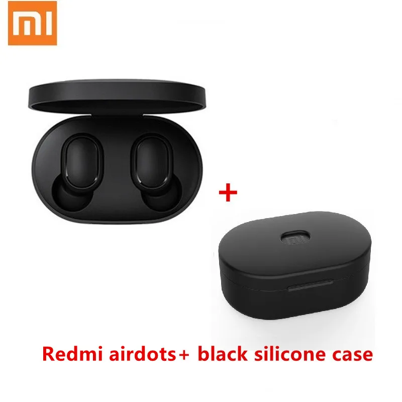 Новейший Xiaomi Redmi Airdots TWS стерео Bluetooth 5,0 наушники-вкладыши ANC и микрофон hands-free наушники AI управление - Цвет: n black case