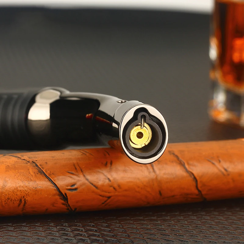 extra long kitchen barbecue cooking gas lighter flashlight turbo lighter cigar smoking lighter metal mens gadget welding bbq free global shipping