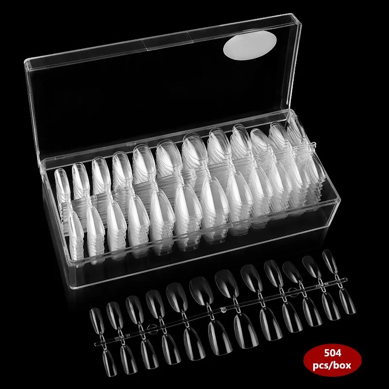 Новинка ультратонкие накладные ногти в складку не оставляющие следов овальные и