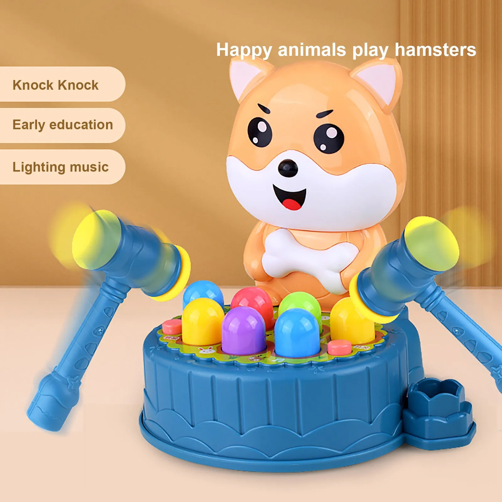 Игрушечный молоток игровой набор игрушек со звуковыми эффектами музыкой и