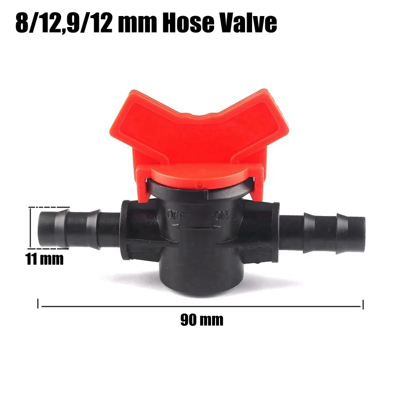 8l12mm Hose Valve 3 шт. 8 видов разъем типа орошения шаровой клапан микро капельного орошения шланг разъемы сельскохозяйственные поливы наборы PE трубы клапан - Цвет: 8l12mm Hose Valve