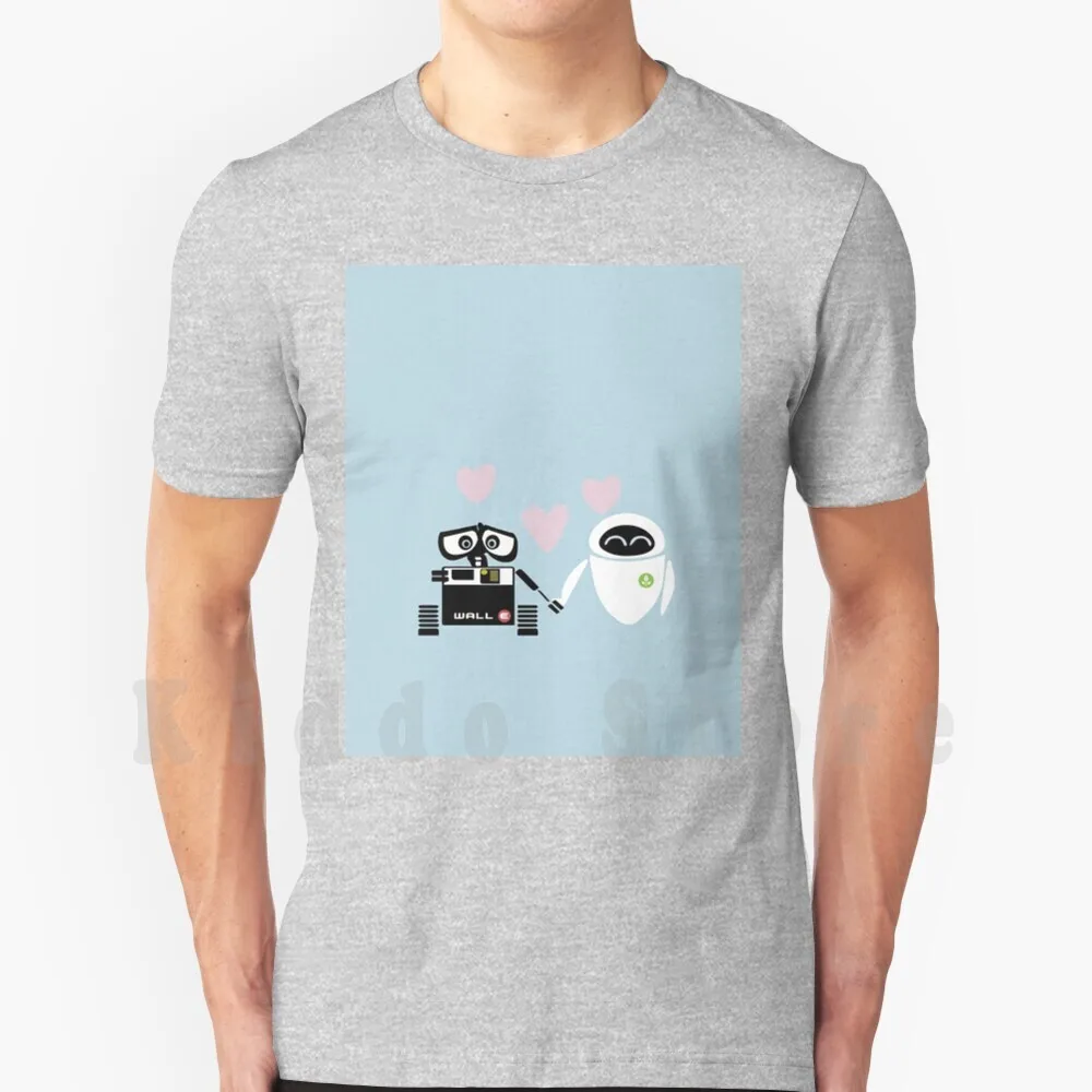 

Eve And Walle Love T Shirt Cotton Men Diy Print Cool Tee Eve Walle Love Couple Boyfriend Girlfriend