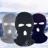 winter warmer thermal windproof balaclava cold weather hat helmet liner full face caps men women bonnet knitted hat