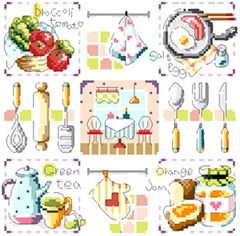 T693 [кухонный пробоотборник] Современная простая столовая Точная печать Набор для