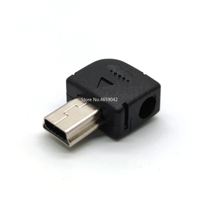 Мини USB вилка 100 шт. 5-контактный угол 90 градусов с пластиковой ручкой |