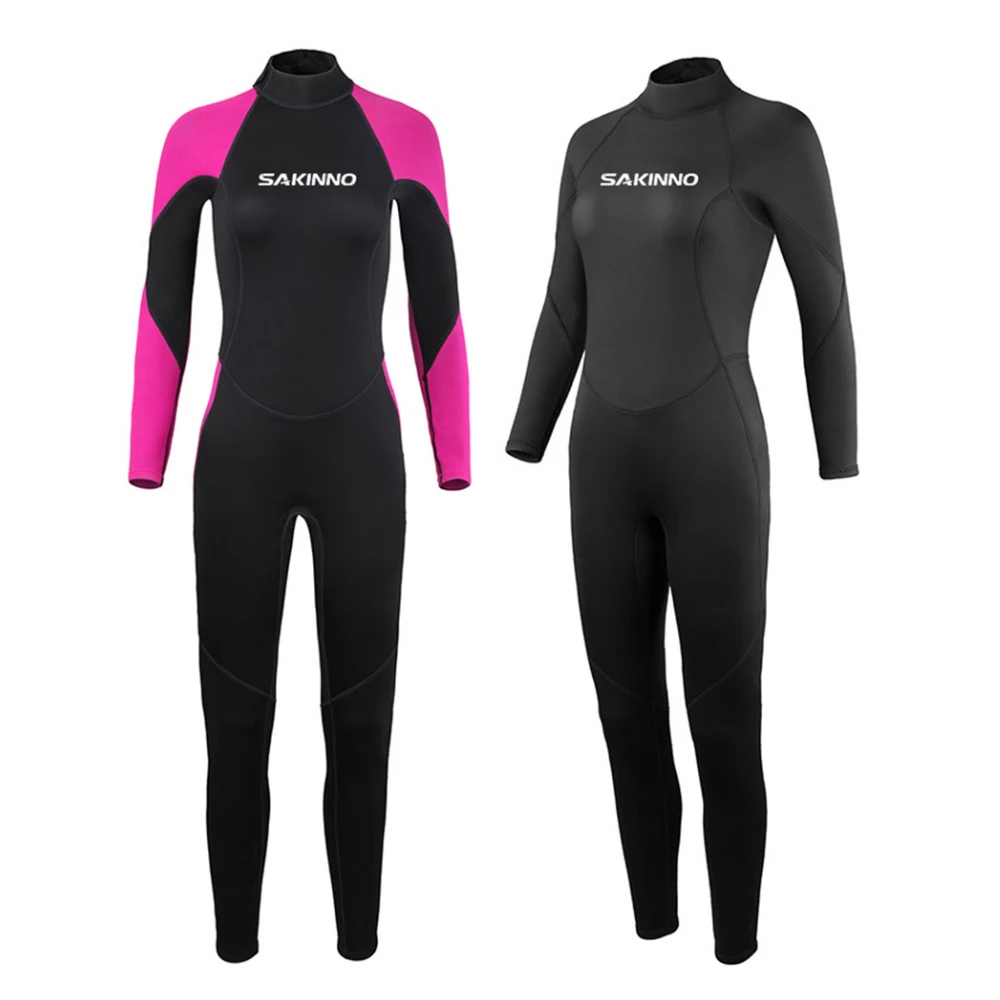 2MM neoprene wetsuit ladies one-piece long-sleeved sunscreen wetsuit snorkeling deep diving warm swimming surfing suit