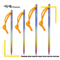 tito titanium tent stake 145165mm colorful ti alloy tent peg ti spike stake outdoor camping traveling tent nail building