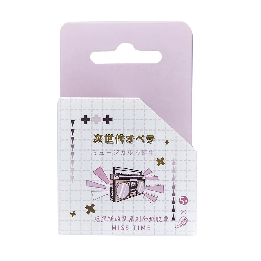 1 PCS Washi Tape Hot Stamping Masking Cute Cartoon Pattern Diary Album Journal Decoration Stickers | Канцтовары для офиса и