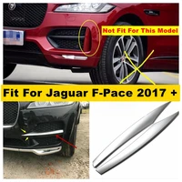 yimaautotrims front head grille racing grill air scoop fog lamp lights cover trim fit for jaguar f pace 2017 2018 2019 2020 abs
