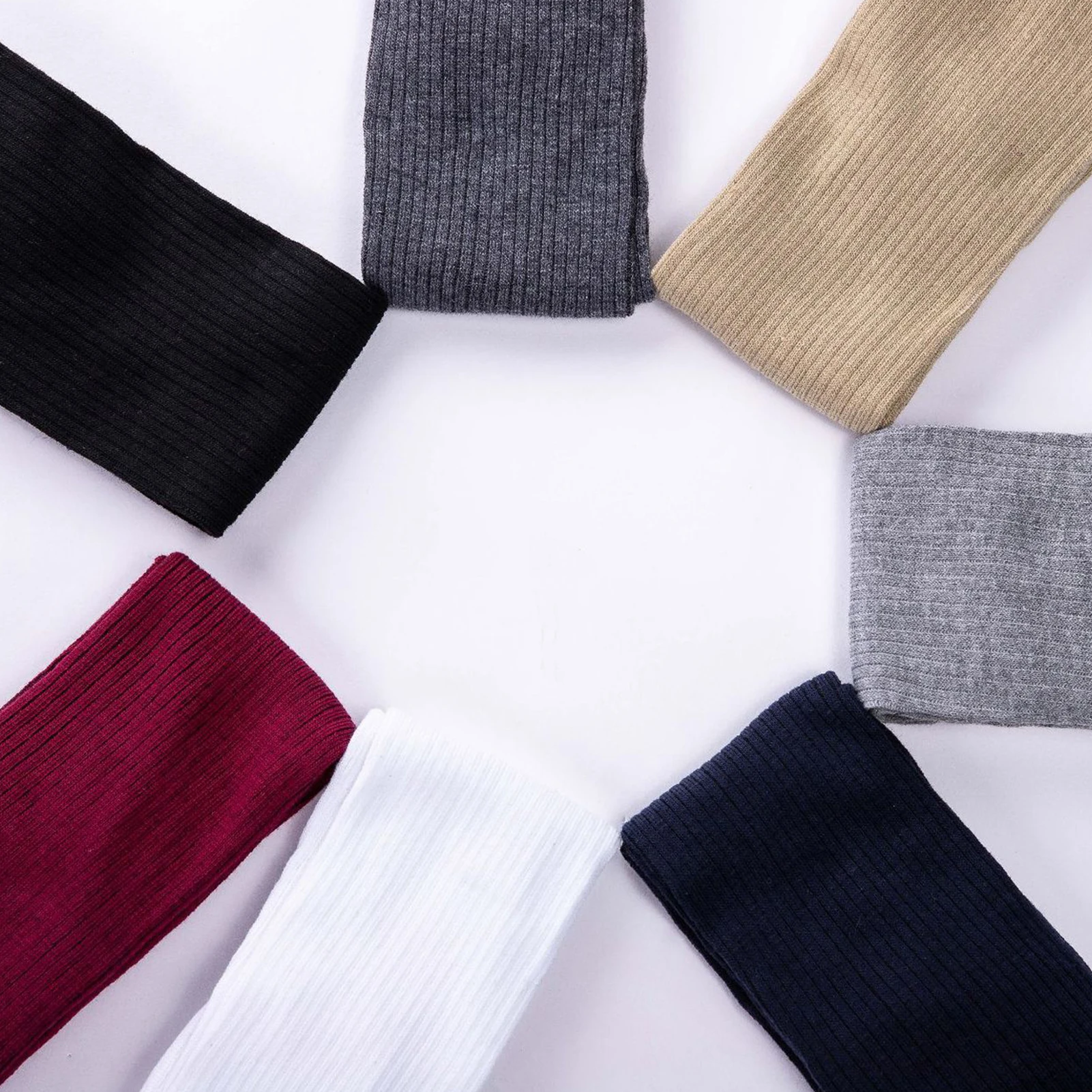 Вязаные гольфы для девушек и женщин высокие чулки до бедра эластичные ребристые