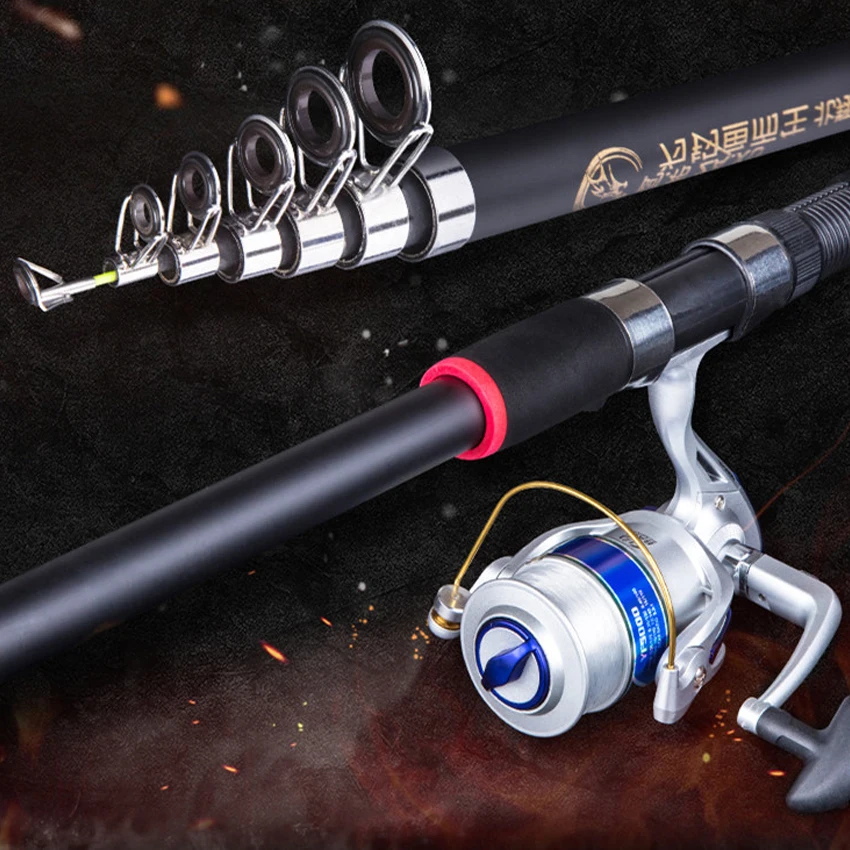 Морская Лодка скала из углеродного волокна телескопическая удочка портативная