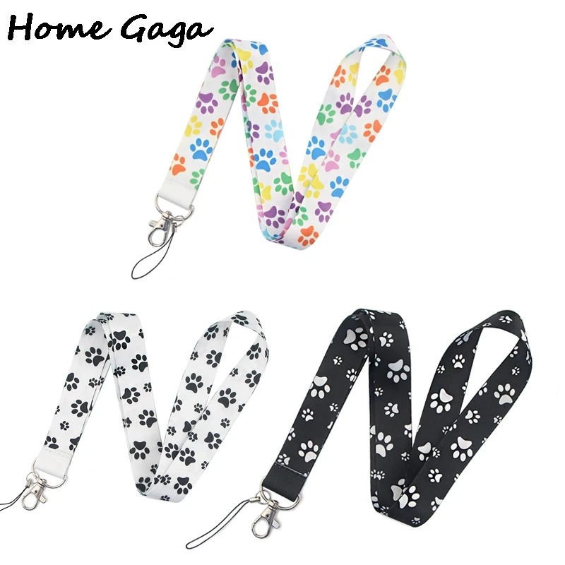 

Homegaga Lanyards for Keys Cute Paw Print Cartoon Cool Phone Neck Strap Camera Whistle USB ID Badge Holders Hang Rope D2775