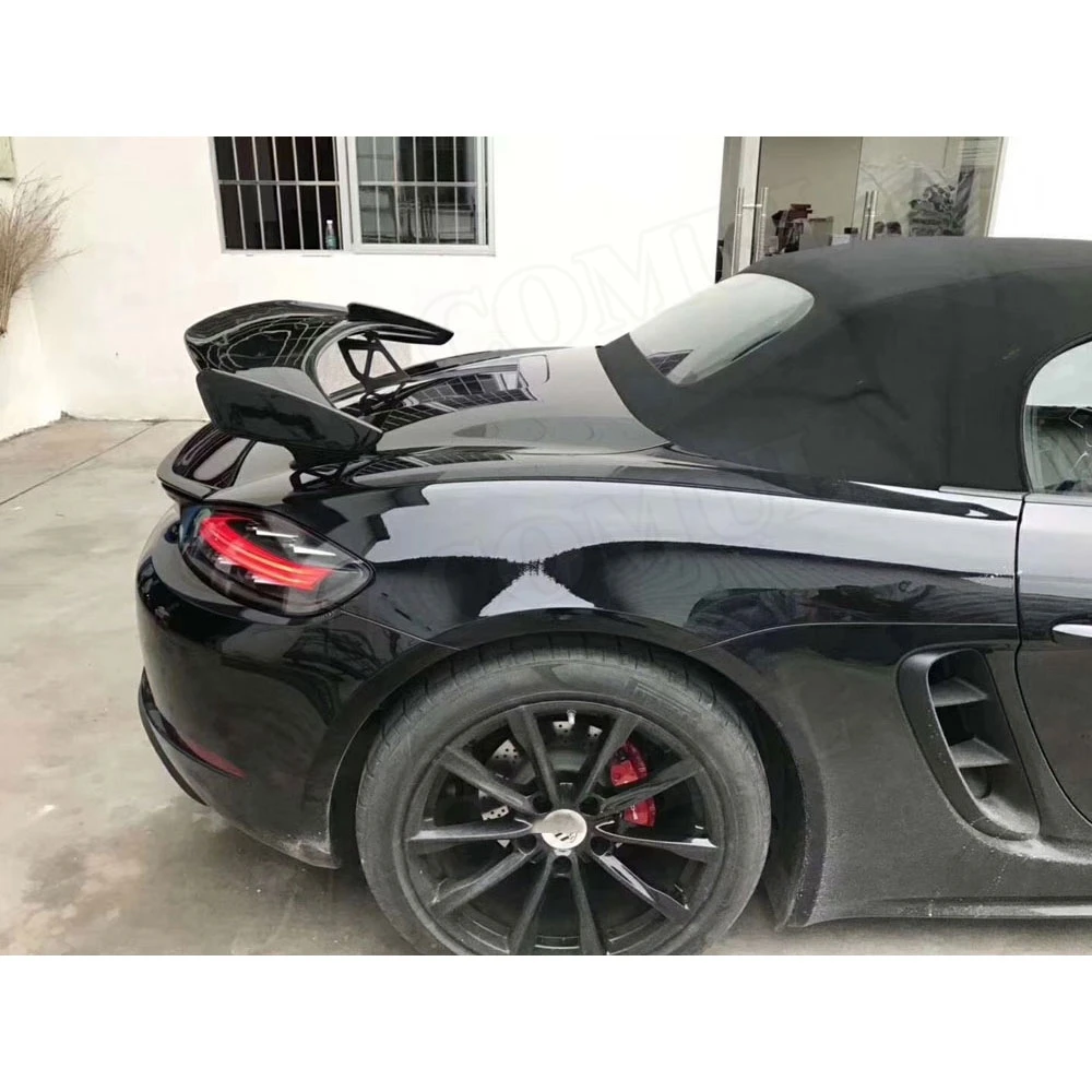 Углеродного волокна задний спойлер хвост гоночный GT крылья для Porsche Cayman 981 986 987 718