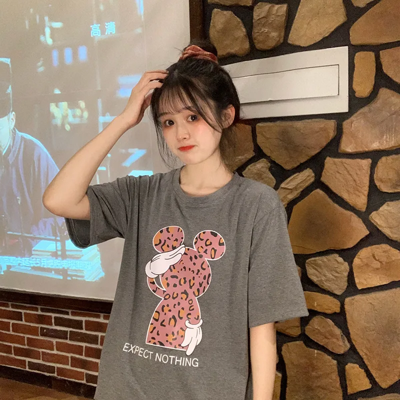 

Fashion Women Summer T Shirt Short Sleeve Basic Top Loose Print Tee Shirt Femme Elegant Ladies Girl Dames tshirt Streetwear