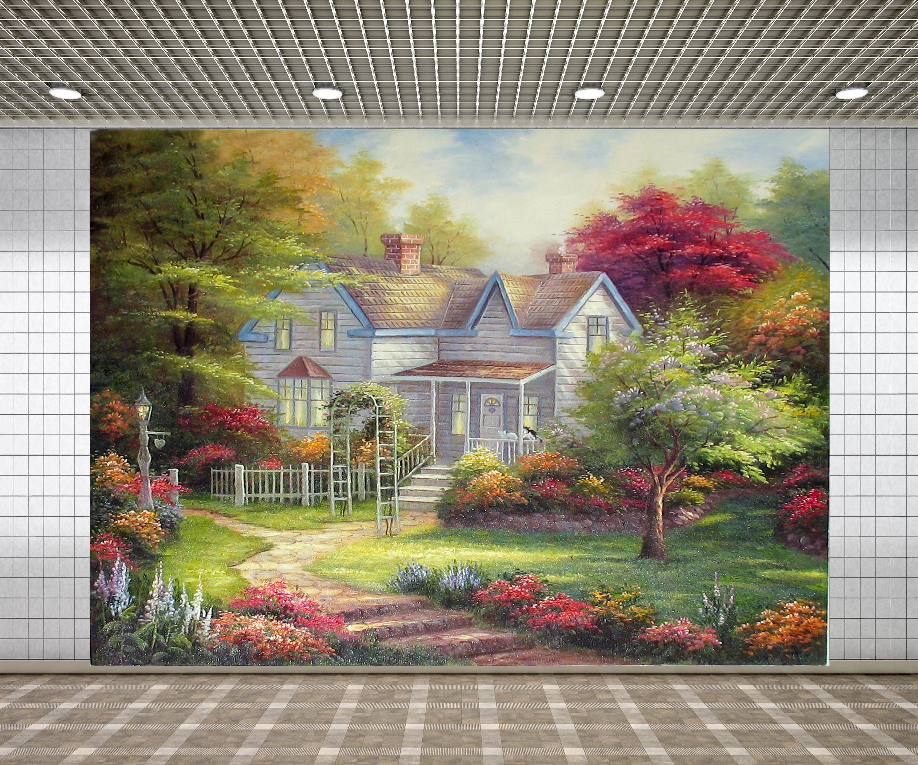 

Весенний фон Lyavshi с изображением сказочного леса для детской фотосъемки