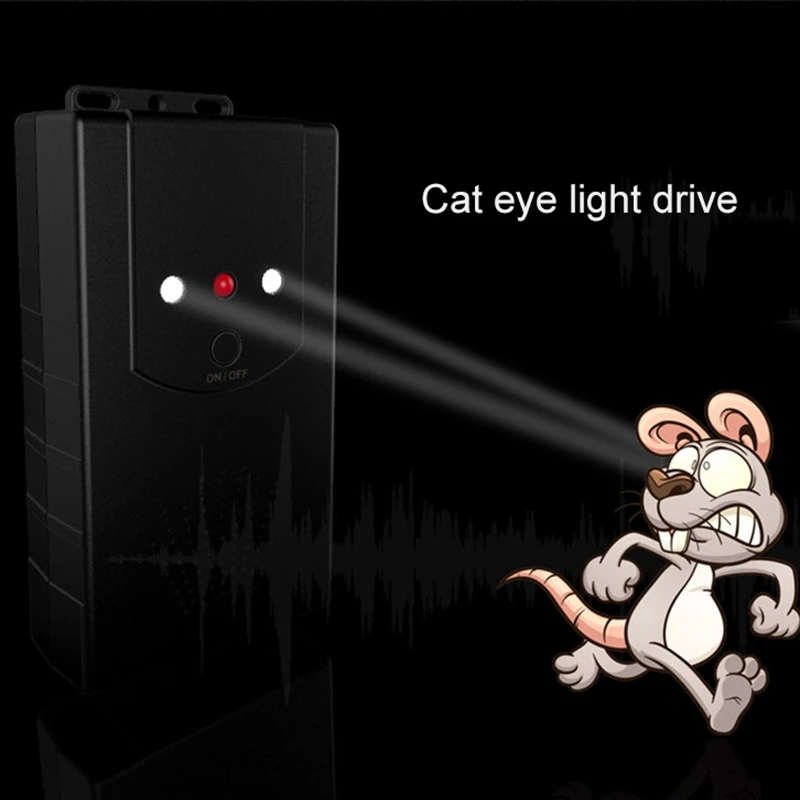 

Ultrasonic Repeller Garden Car Hood Rodent Pest Repulsion Electronic Pest Repeller Black (Battery Version) Pc