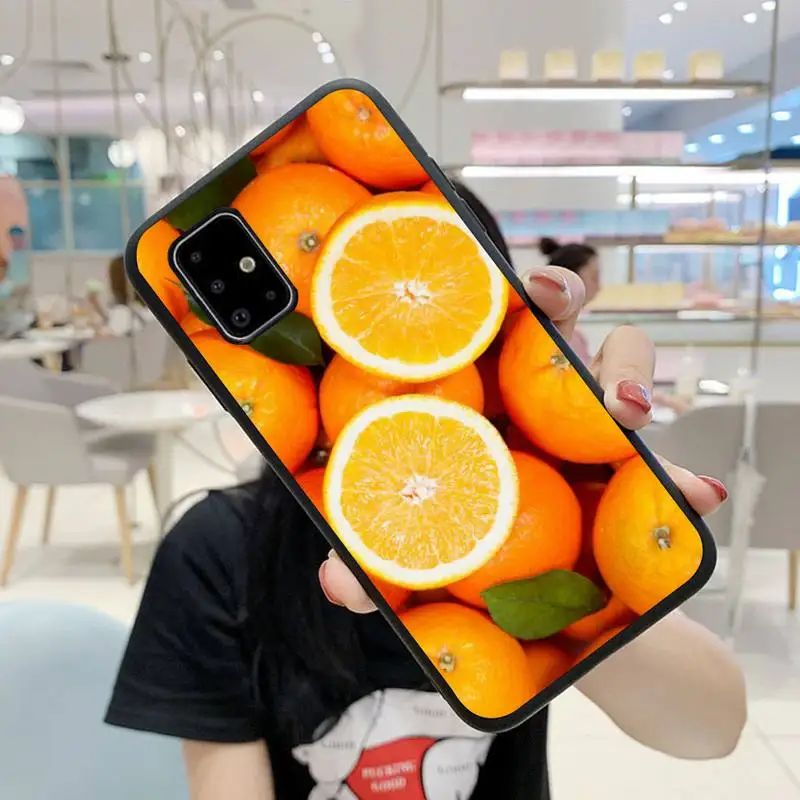 

Cute Orange Phone Case For Samsung S5 S6 S7 S8 S9 S10 S20 S21 Edge Plus E Fe Lite Cover