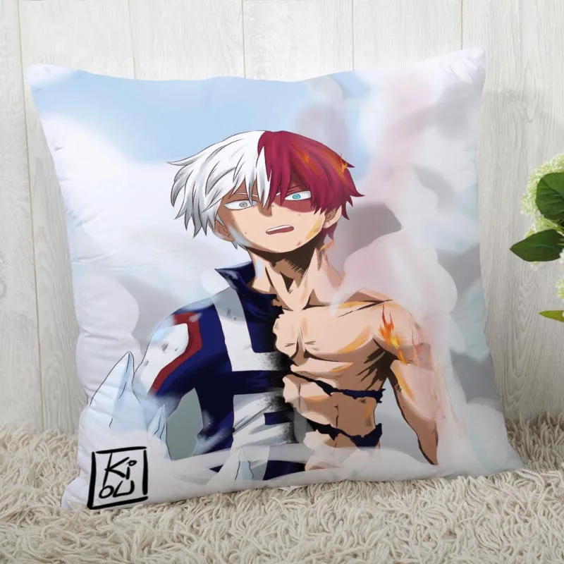 Custom Pillow Cases Boku no Hero Academia Square Pillowcase Christmas Zippered Pillow Cover 40*40cm,45*45cm(One Side - Color: Pillowcase 5