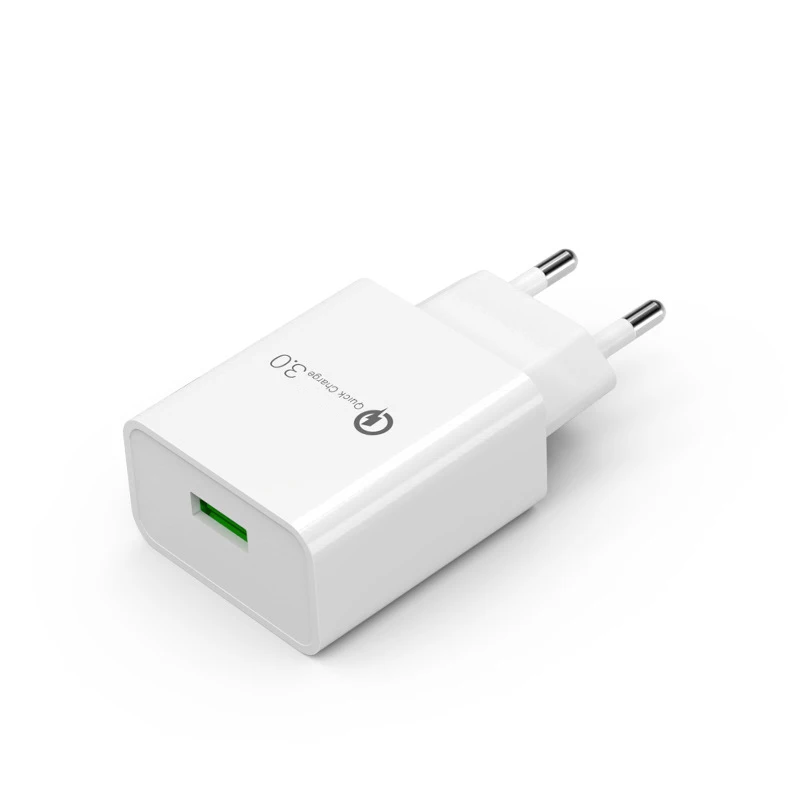 3а QC3.0 одно зарядное устройство USB EU вилка Мобильный телефон для путешествий iPhone