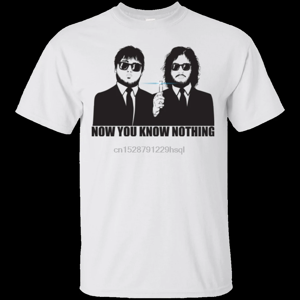 Мужская Черная Футболка Now You Know Nothing Jon Snow Ygritte Samwell белая футболка с короткими