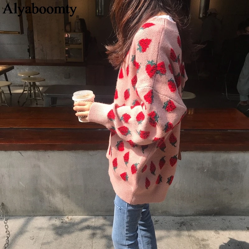 Женский плотный свитер в японском стиле Харадзюку трикотажный пуловер большого