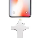 Флеш-накопитель USB Type-C, для iPhone X, 8, 77 Plus, 6, 6s, 5, SE, ipad, металлический, 163264128 ГБ, usb 3,0