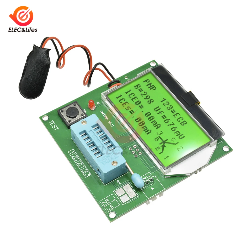 ЖК цифровой тестер транзисторов GM328A GM328 измеритель емкости LCR RLC PWM/ESR MOS/PNP/NPN V2PO