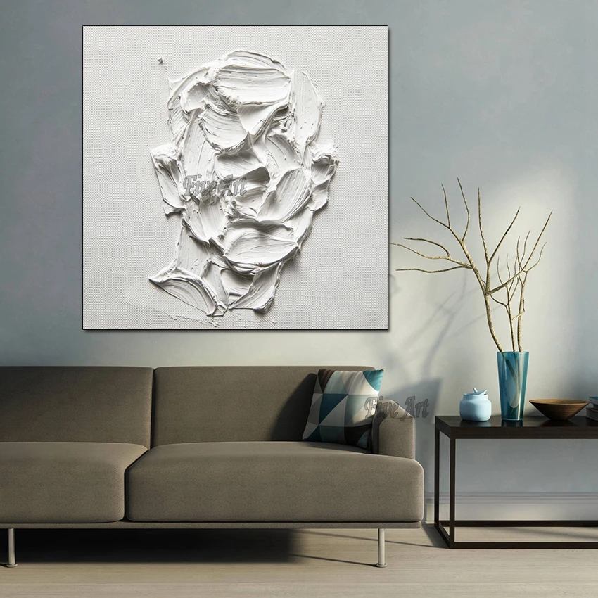 Современная Масляная картина с изображением лица текстурированный реферат