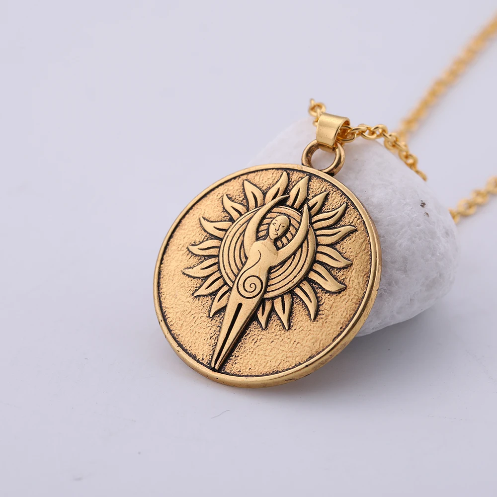 Винтажный амулет с подвеской в виде бога солнца EUEAVAN ожерелье под античное