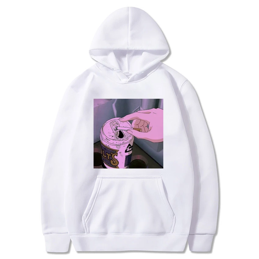 Harajuku, толстовка с капюшоном, с принтом «Sad Vapor Wave», Забавный принт аниме, унисекс, толстовка, мужские толстовки, мужские повседневные топы с капюшоном, уличная одежда