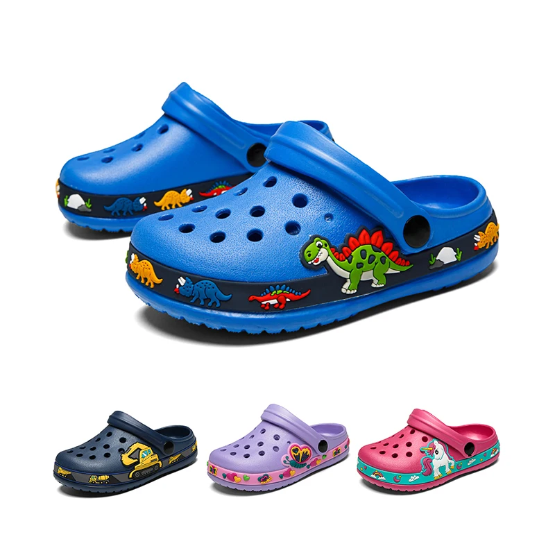 

2020 Children Summer Cute Animal Sandals Kids Rubber Clogs Slippers Non-slip Wear-resistant Boy Girl Slip-on Beach Crocse Shoes