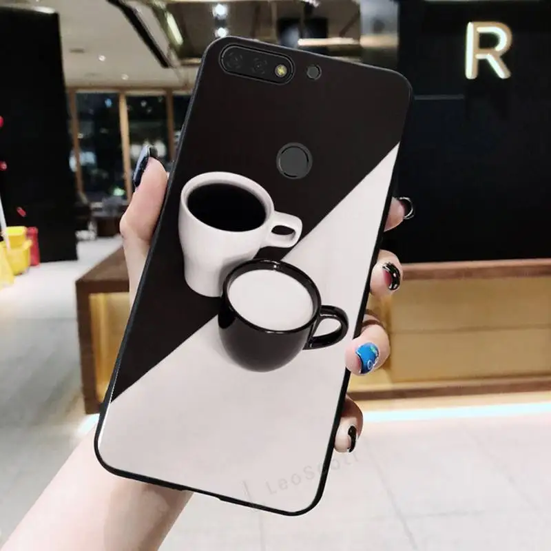 

Design coffee milk cup art Phone Case For huawei honor 10i 10 lite 8x 9x 20 30 v30 pro mate 20 30 40 lite pro coque