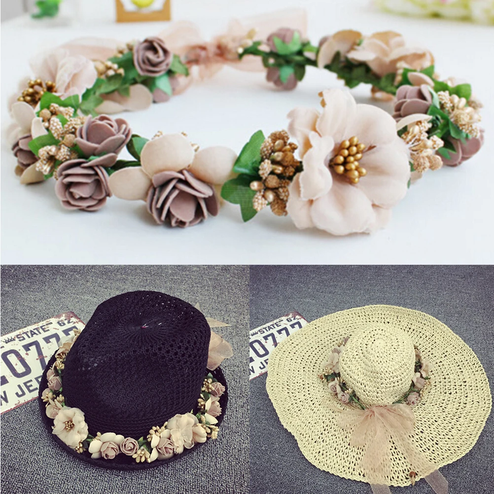 

Floral Crown Fashion Flower Headband For Beatuiful Girls Crown Hair Accessories Party Stylish