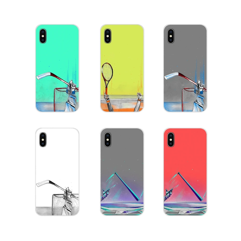 Прозрачная задняя крышка из ТПУ чехол теннис Бейсбол Баскетбол хоккей спортивные для samsung Galaxy A3 A5 A7 A9 A8