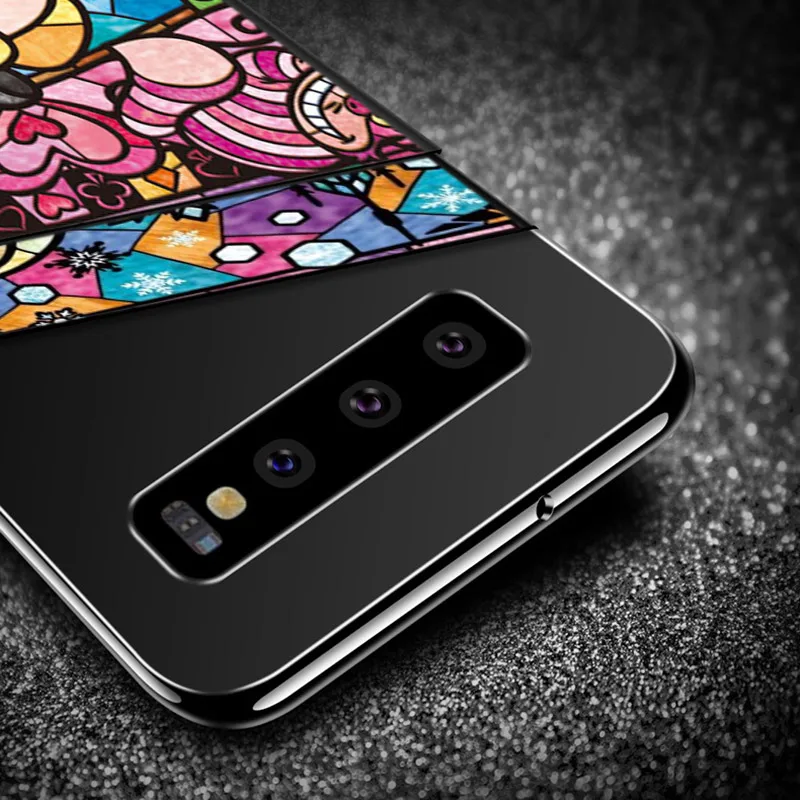 Disney Mosaic Stitch Princess For Samsung Galaxy S22 S21 S20 Ultra Plus Pro S10 S9 S8 S7 4G 5G silicone Soft Black Phone Case