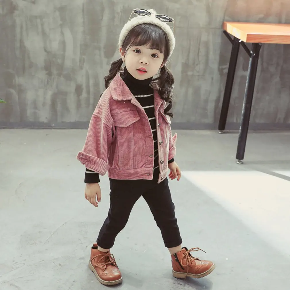 

Corduroy Girls Single Layer Jacket Autumn And Winter Wear Children's Winter Warm Clothes Casual