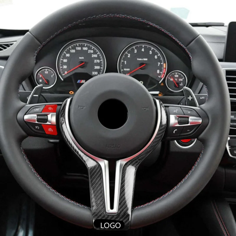 Купить Чехол для руля из углеродного волокна, подходит для BMW 123, 5, 6, 7 серии X1, 2, 3, 45, 6 M3/M4, полый F15