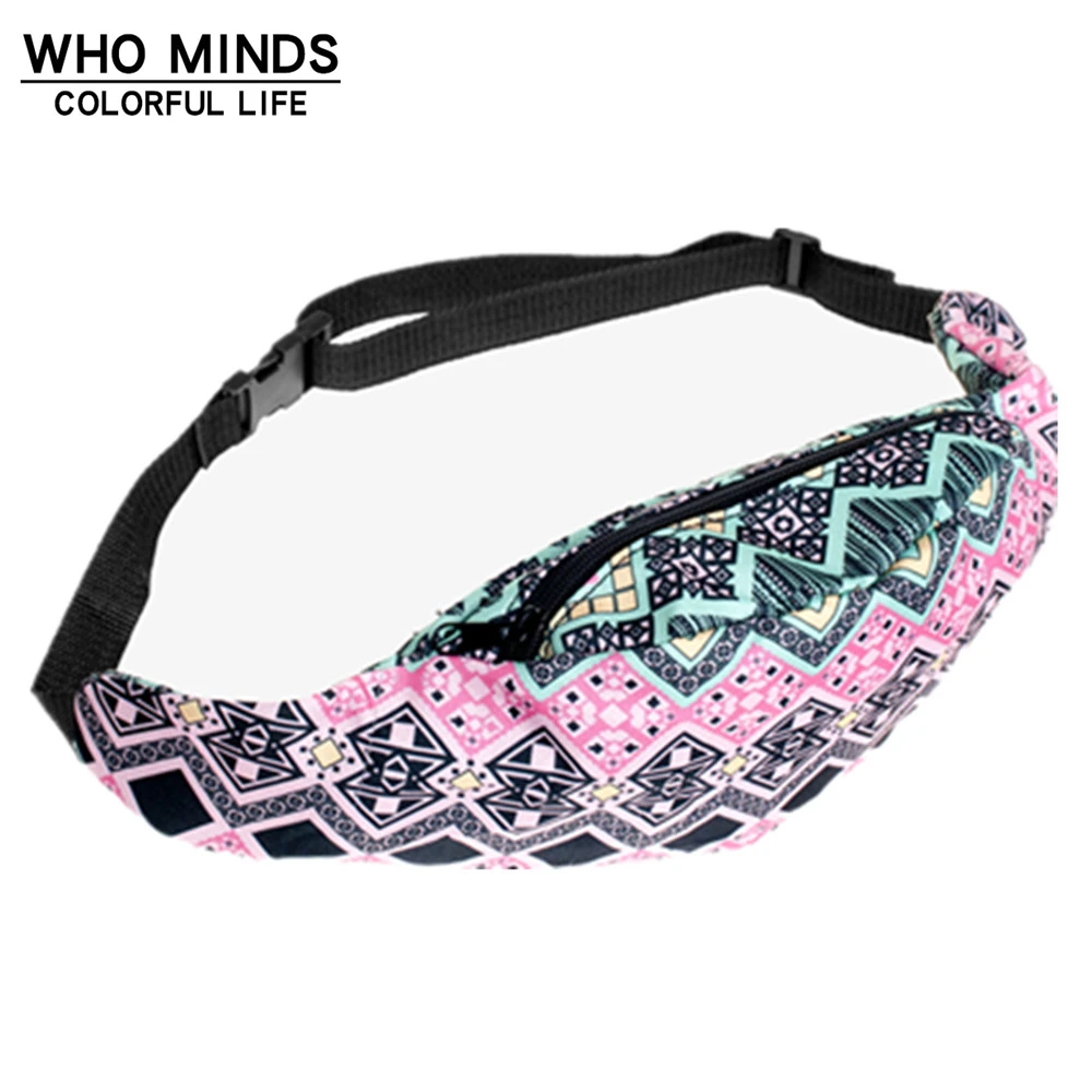 

2021 3D Printed Aztec Hot Sale Black Sport Waist Bag Pouch Fanny Pack Belt bags Men Pocket Fashion Bolso Travel Unisex Bum Bag