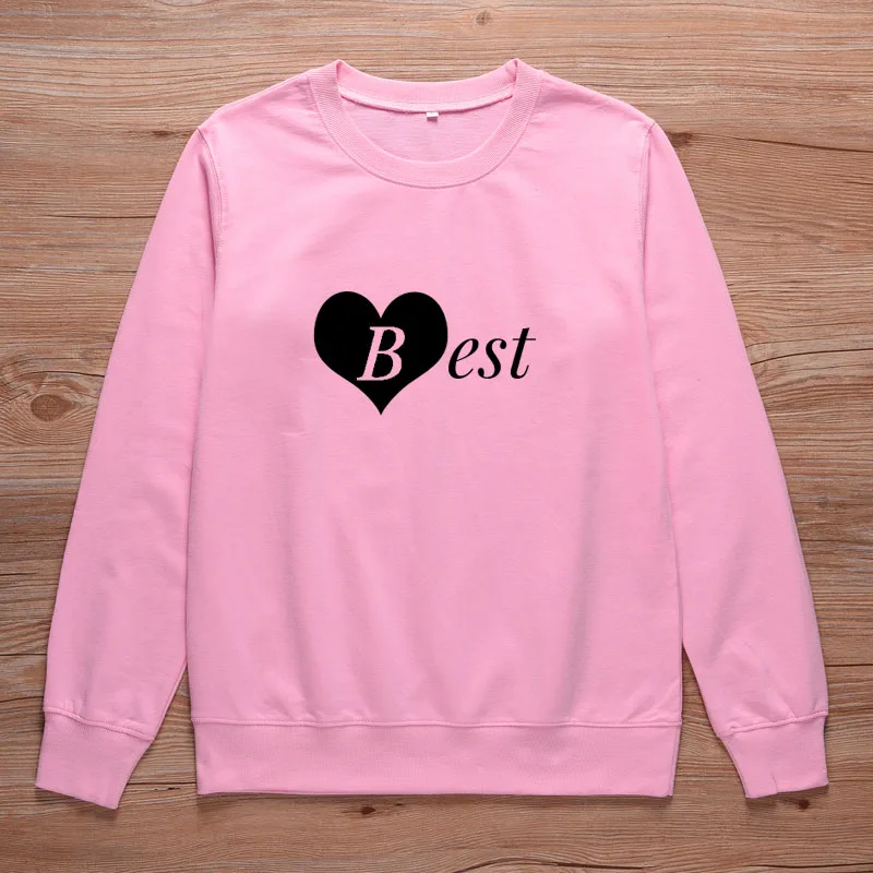 ONSEME Best Frieds Forever Print Harajuku Толстовка для женщин 80s 90s свитшот в стиле грандж лучшие друзья соответствующие BFF Friend Топы S-31