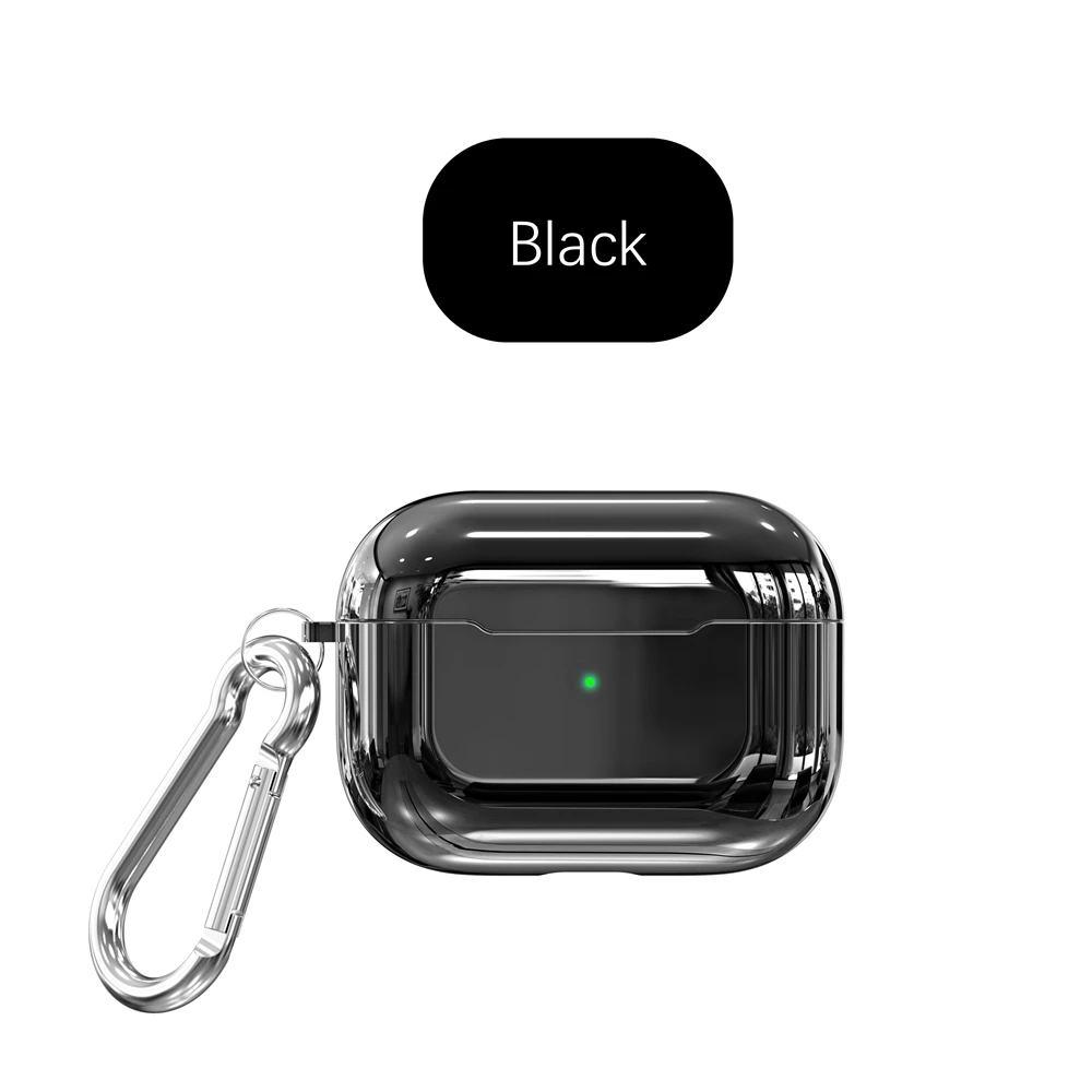 Чехол для AirPods Pro гальванизированный ТПУ Мягкий защитный ударопрочный