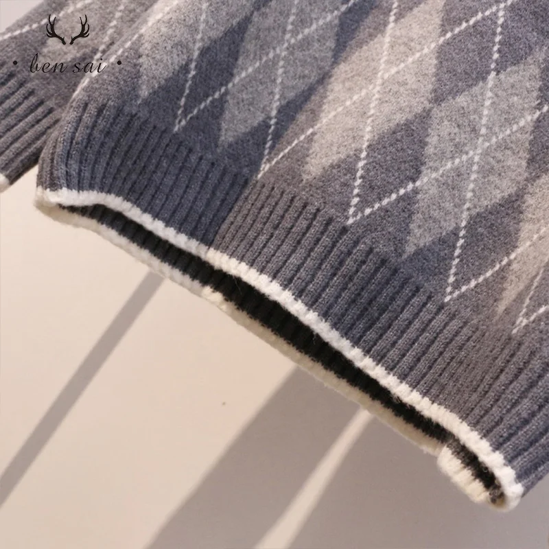 Женский модный вязаный свитер с круглым вырезом Повседневный пуловер