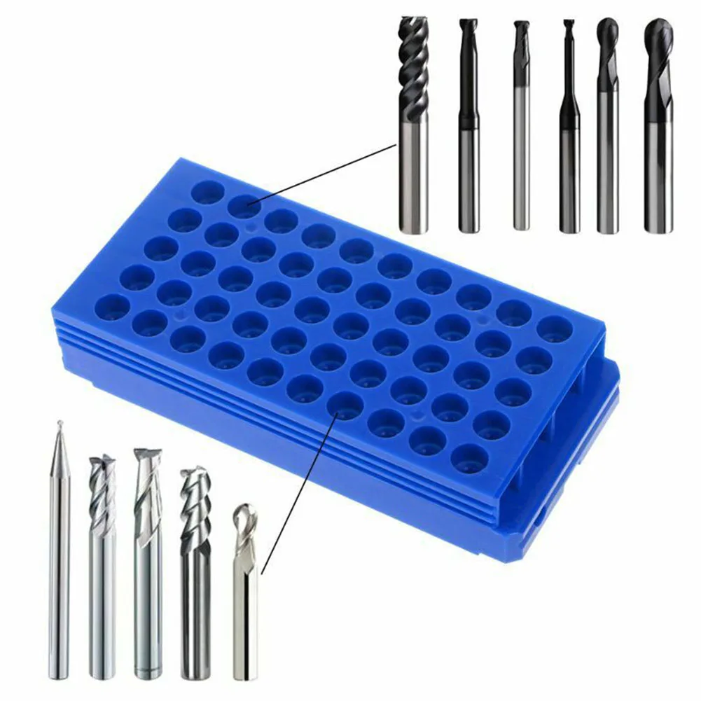 

50 Holes Practical Transparent Accessories Milling Cutters Durable Drill Bit Drawer Type Tool Portable Holder Storage Box PP