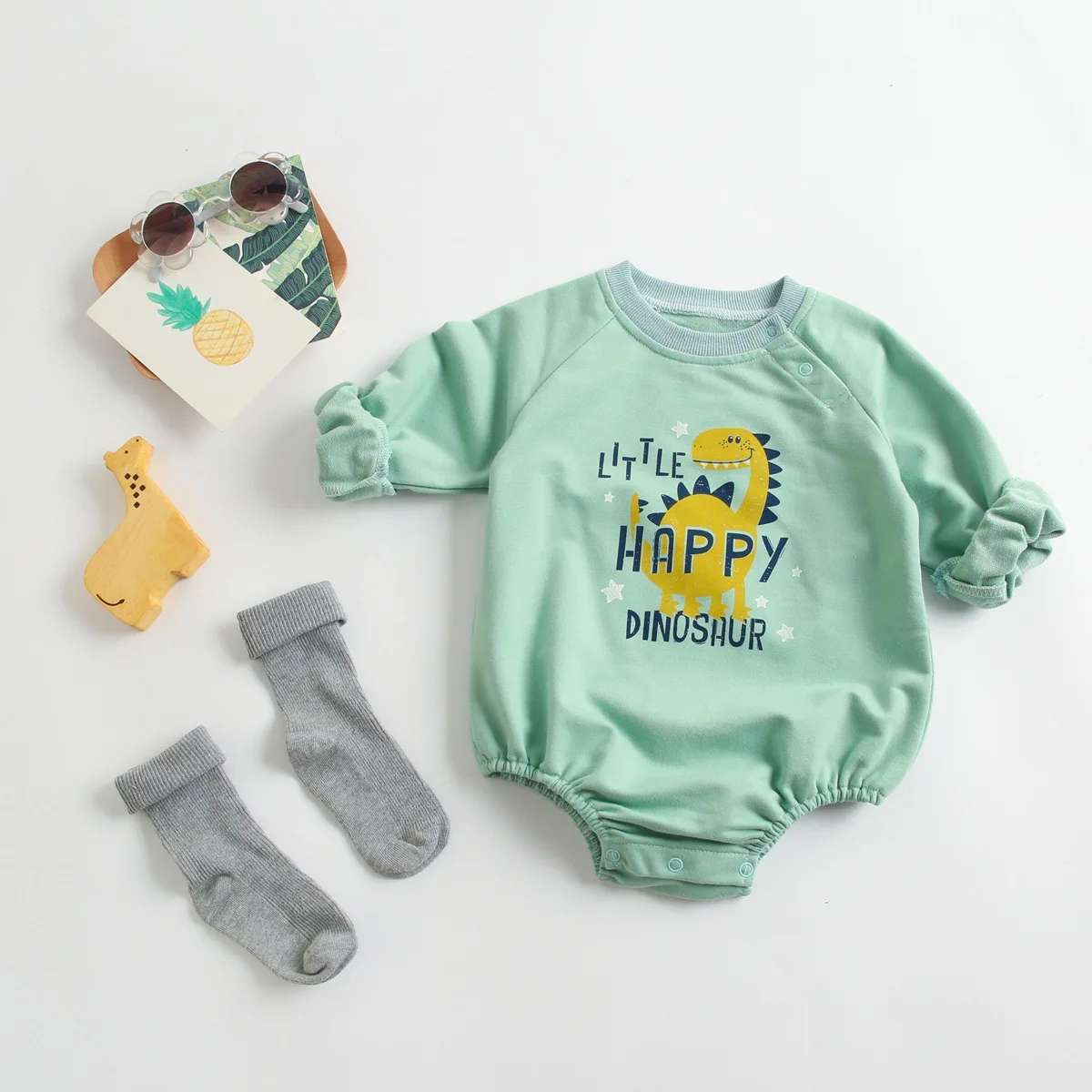 

Cartoon T-shirt Newborn Baby Infant Kids Jumpsuit Fashion Cotton Long Sleeve Cute Boys Clothes Toddler Children Bodysuit Outfit