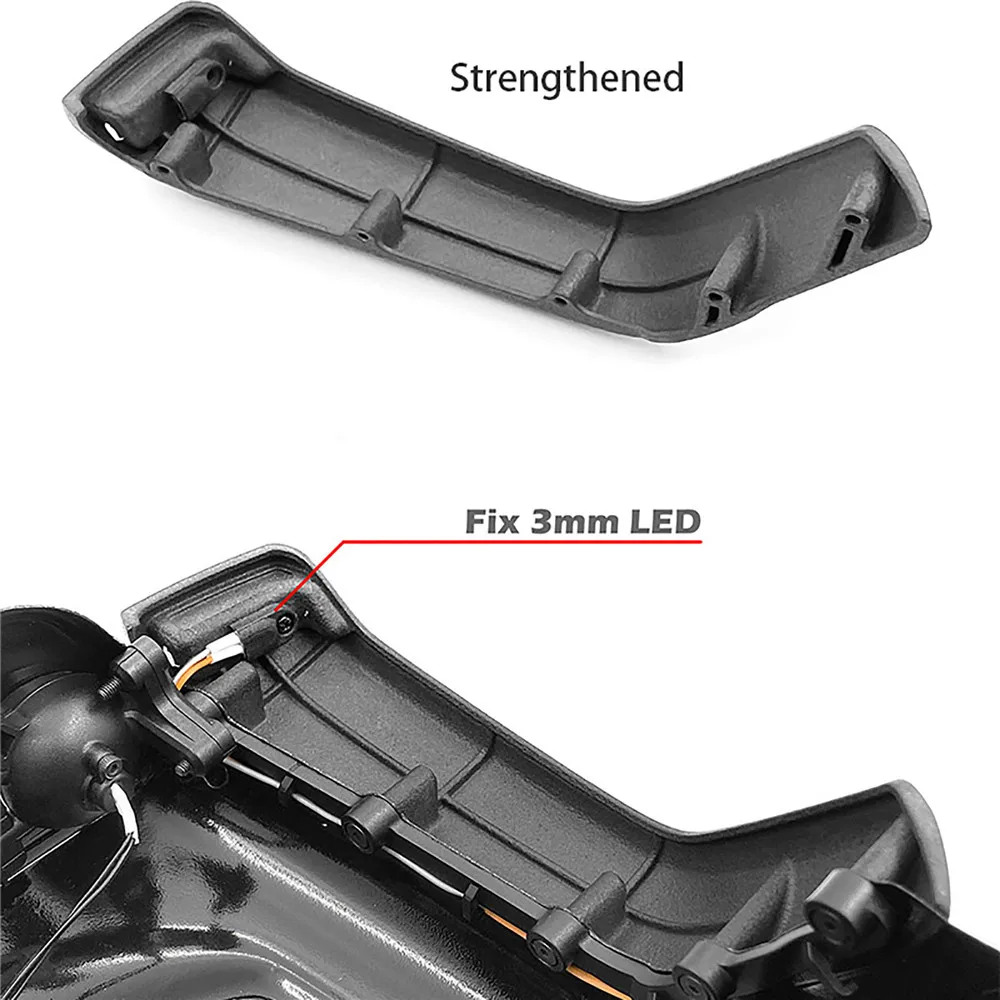 Нейлоновое переднее крыло со светодиодный светильник кой для AXIAL SCX10 III JEEP Wrangler