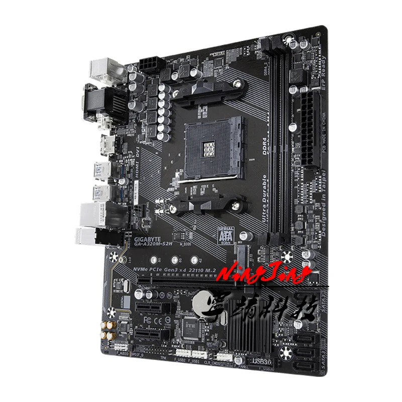 AMD Athlon 200GE CPU + GIGABYTE GA A320M S2H материнская плата Socket AM4 Материнская без кулера |
