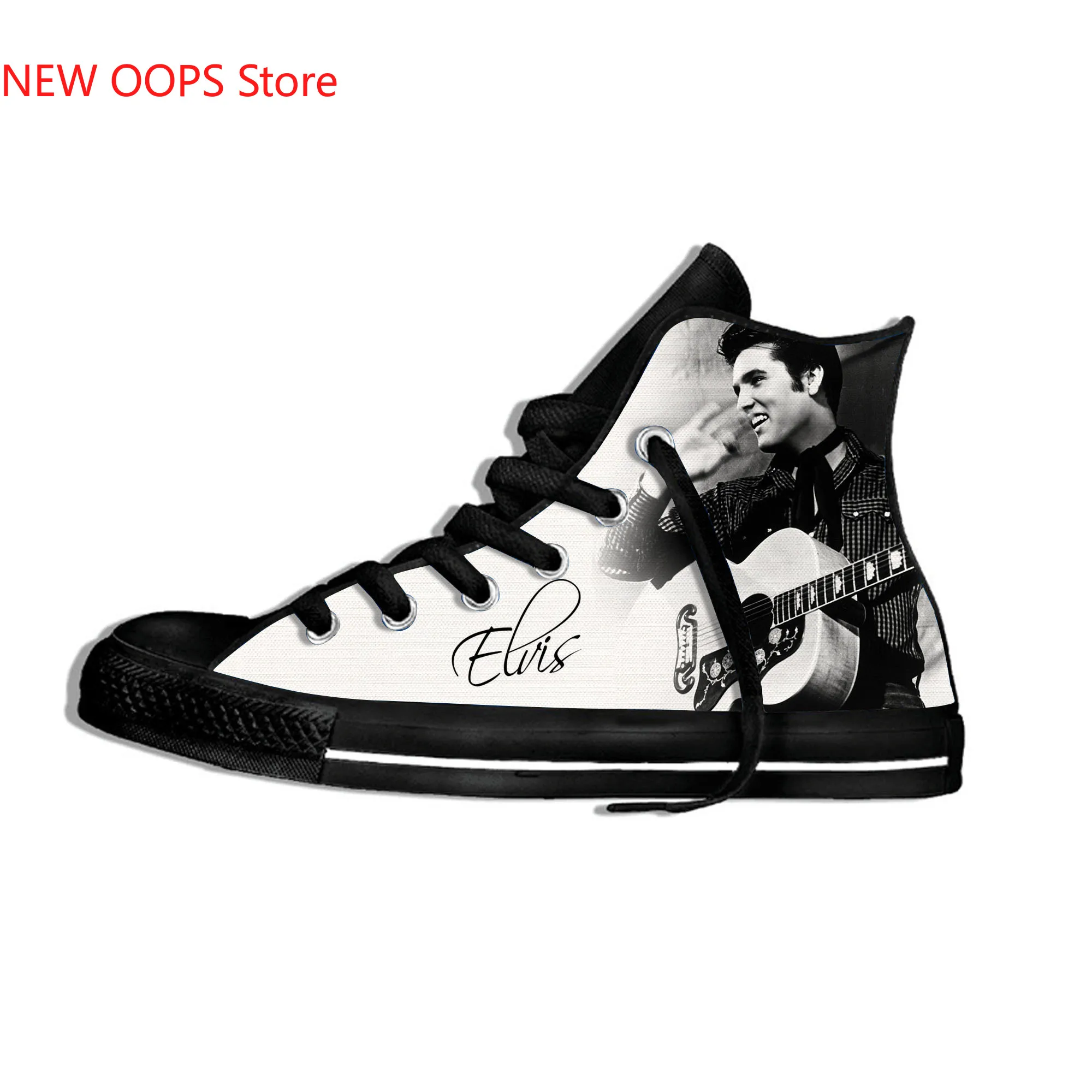 

Кроссовки Elvis мужские/женские с высоким берцем, модные легкие холщовые Повседневные Дышащие кеды с музыкальным портретом рок-звезд