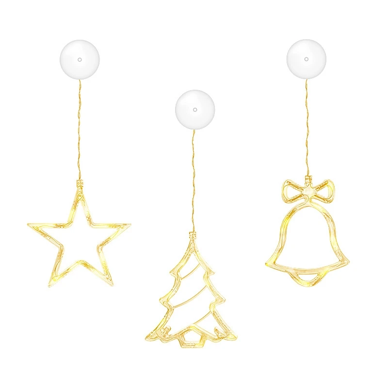 

Christmas Lights Window Decor Led Sucker Lamp Battery Powered Garland For Home Fairy Lights Outdoor/Indoor Festival String Light