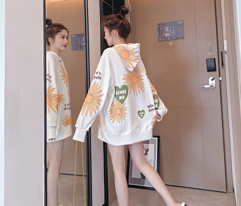 

Loose Korean Sunflower Vests Women's Tide Spring and Autumn Velvet Jacket Long Sleeve Jacket 2021 New