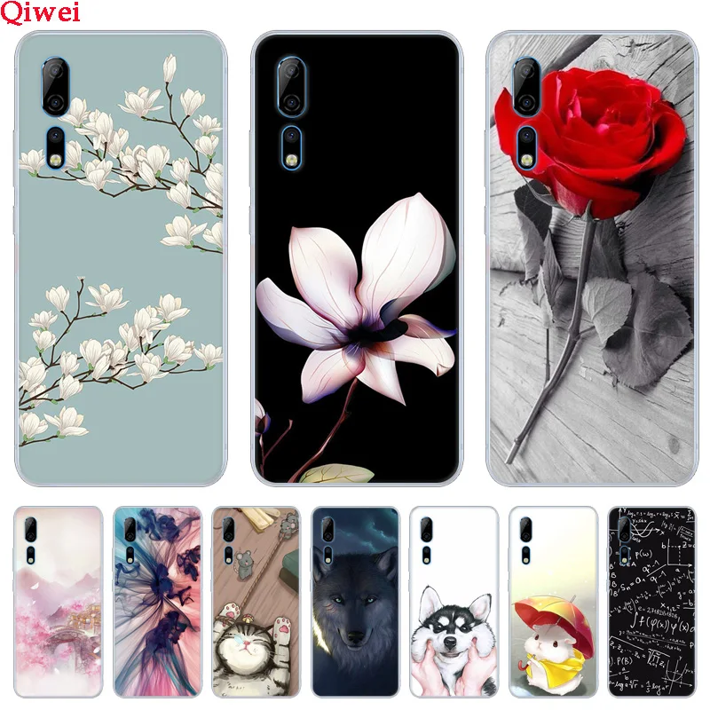 Чехол для ZTE Axon 10 Pro чехол телефона Прозрачный бампер с принтом мягкий из ТПУ 10pro