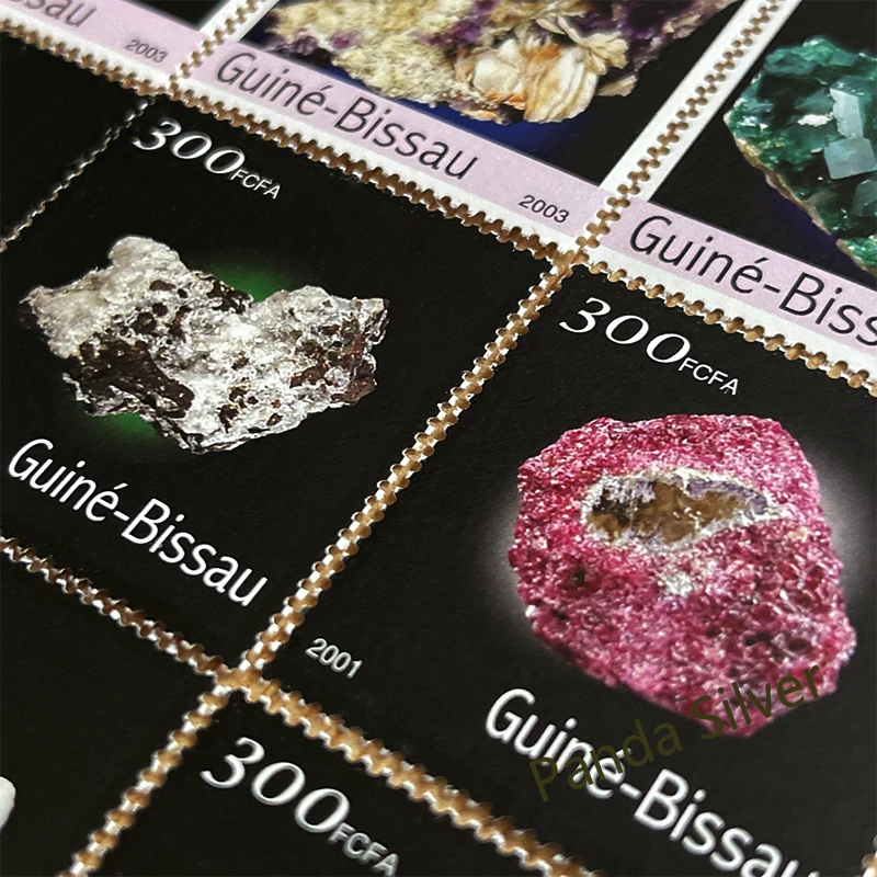 Набор из 24 почтовых штампов Гвинеи-биу почтовые штампы каменная минеральная руда